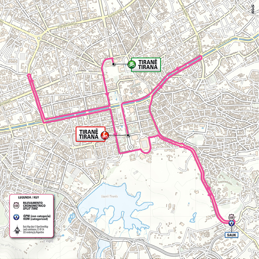 Tirana hosts a 13,7 km long individual time trial on the 2nd day of Giro d'Italia 2025
