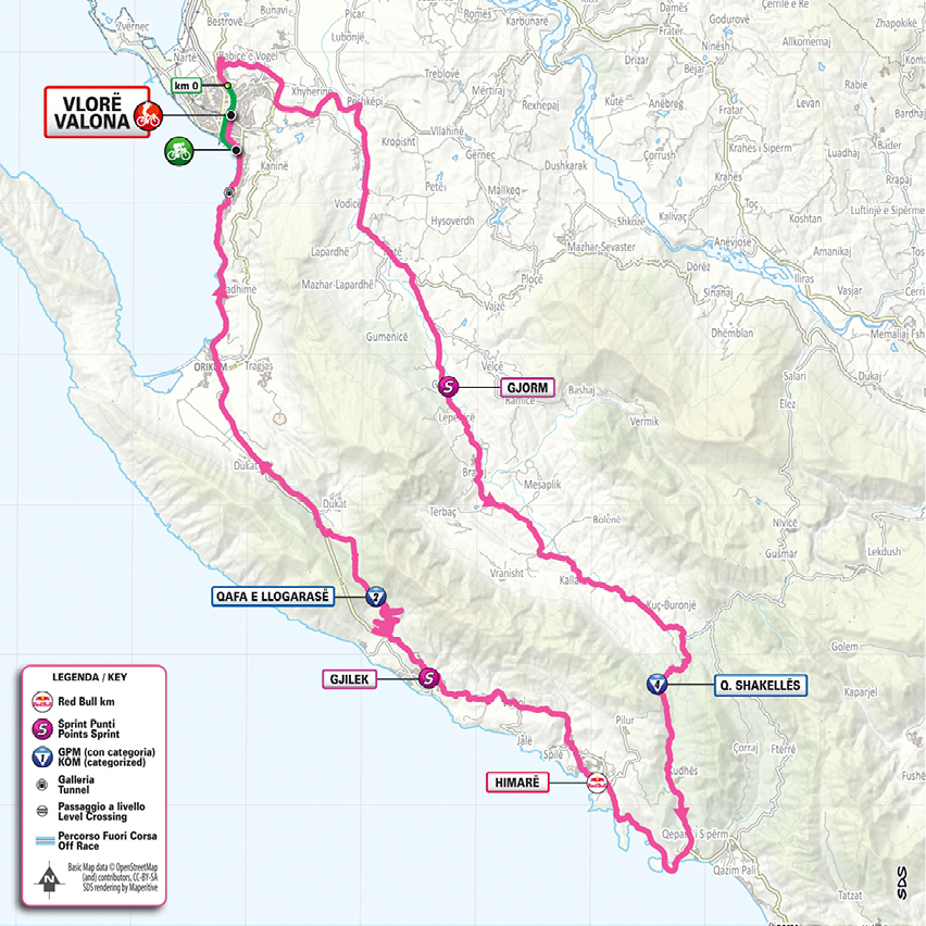 Map of Giro d'Italia 2025 stage 3 